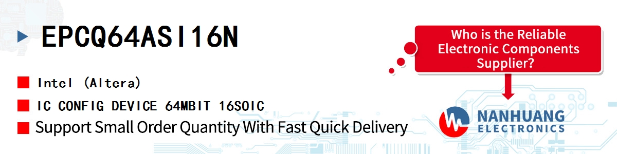 EPCQ64ASI16N Altera IC CONFIG DEVICE 64MBIT 16SOIC