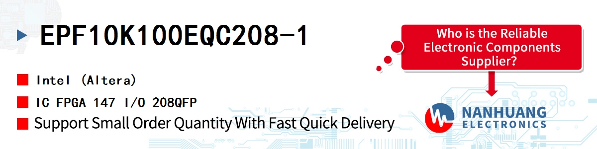 EPF10K100EQC208-1 Altera IC FPGA 147 I/O 208QFP